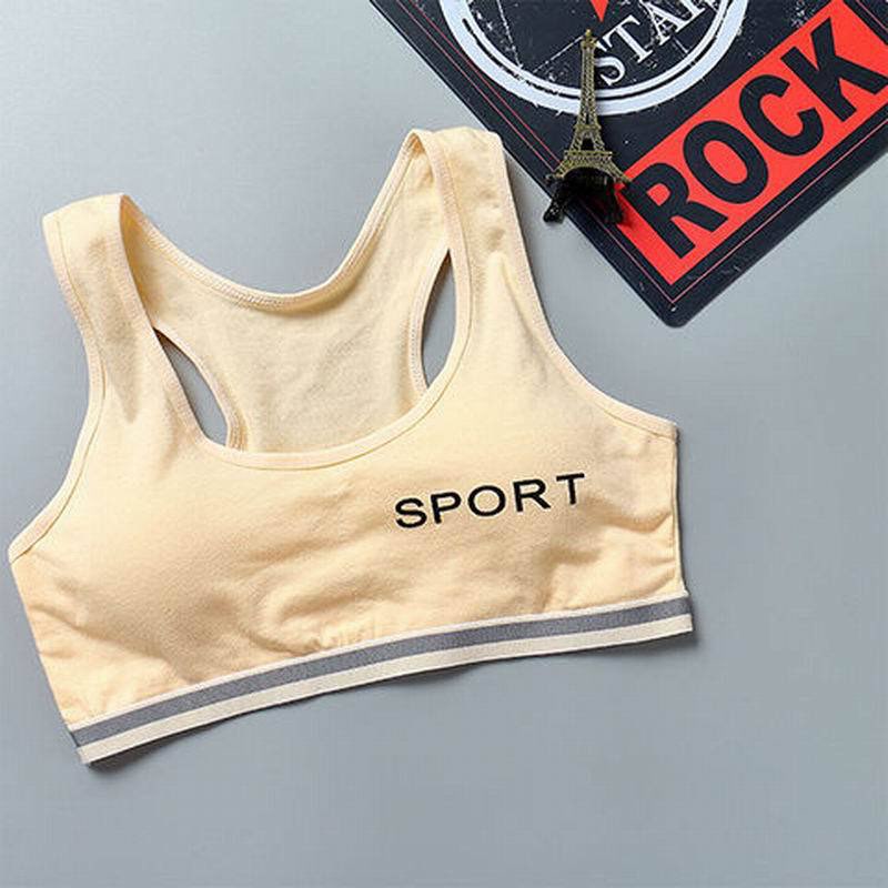 Pack Of 3 Padded Cotton Sports Bra for Girls-003