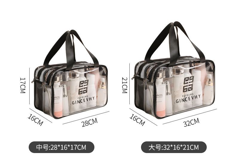 DUAL LAYER WATERPROOF COSMETIC BAG