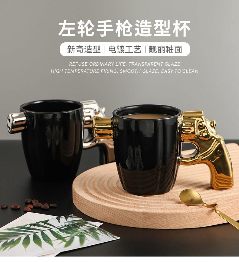 REVOLVER SHAPE CERAMIC CUP