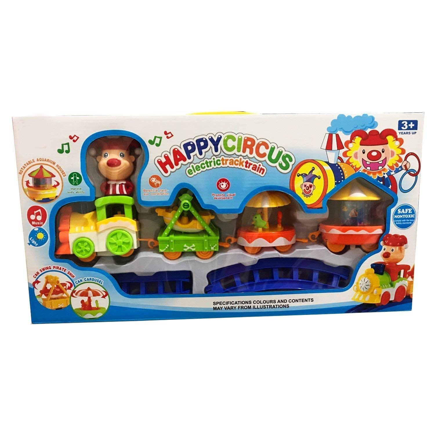 Happy Circus Electric Train | Customize Your Own Track | Cartoon Themed Train Track