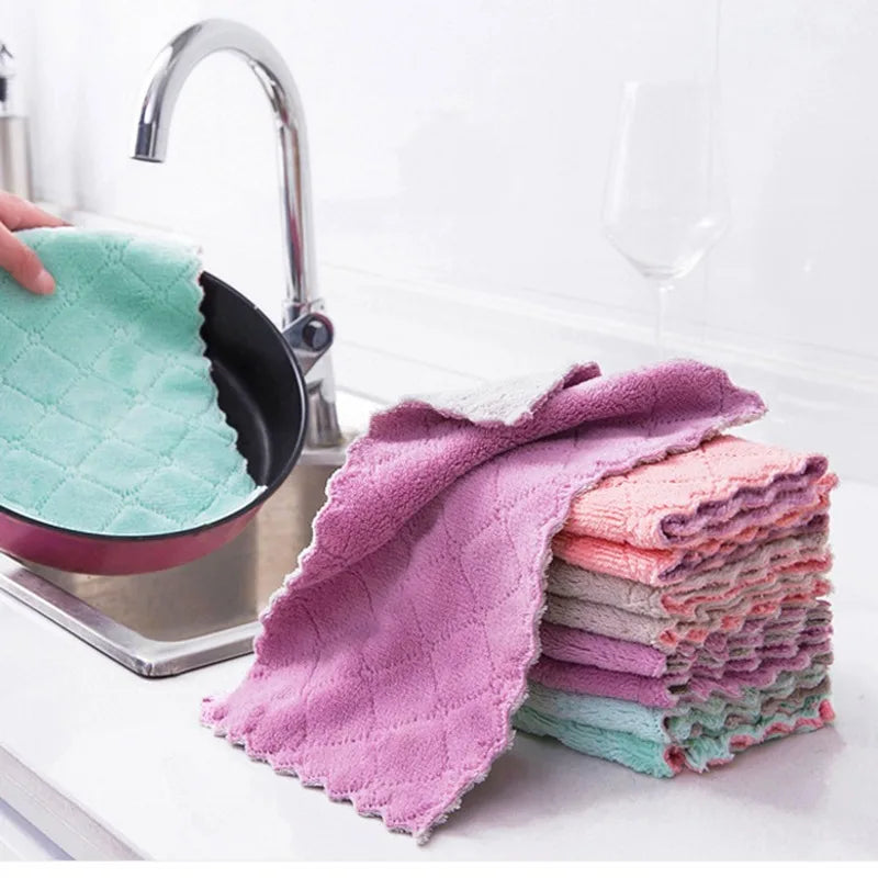 10pcs Super Absorbent Kitchen Cleaning Towel