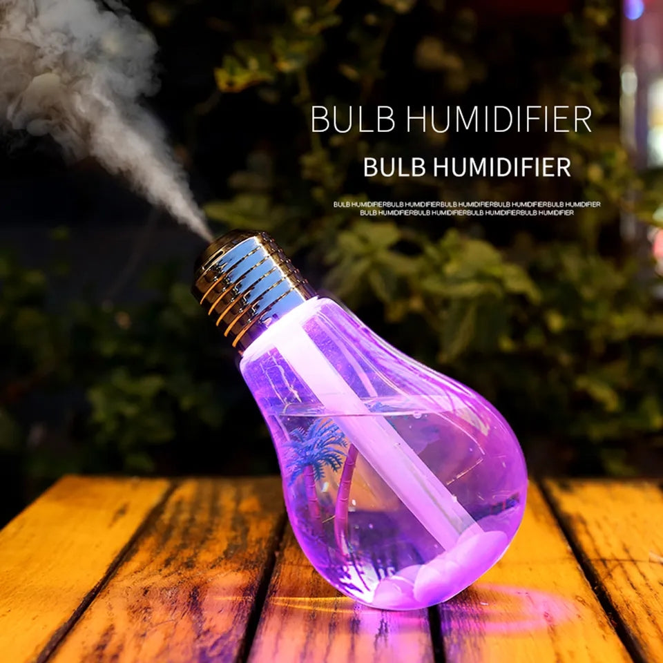 BULB HUMIDIFIER WITH COLORFULL NIGH LIGHT