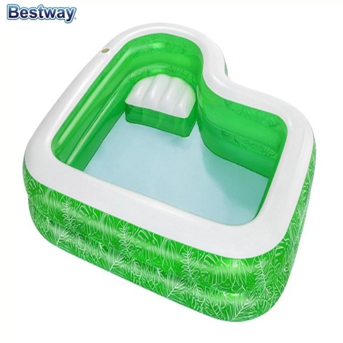 BESTWAY Tropical Family Paradise Swimming Pool For Kids 7ft 7in x 7ft 7in x 20in