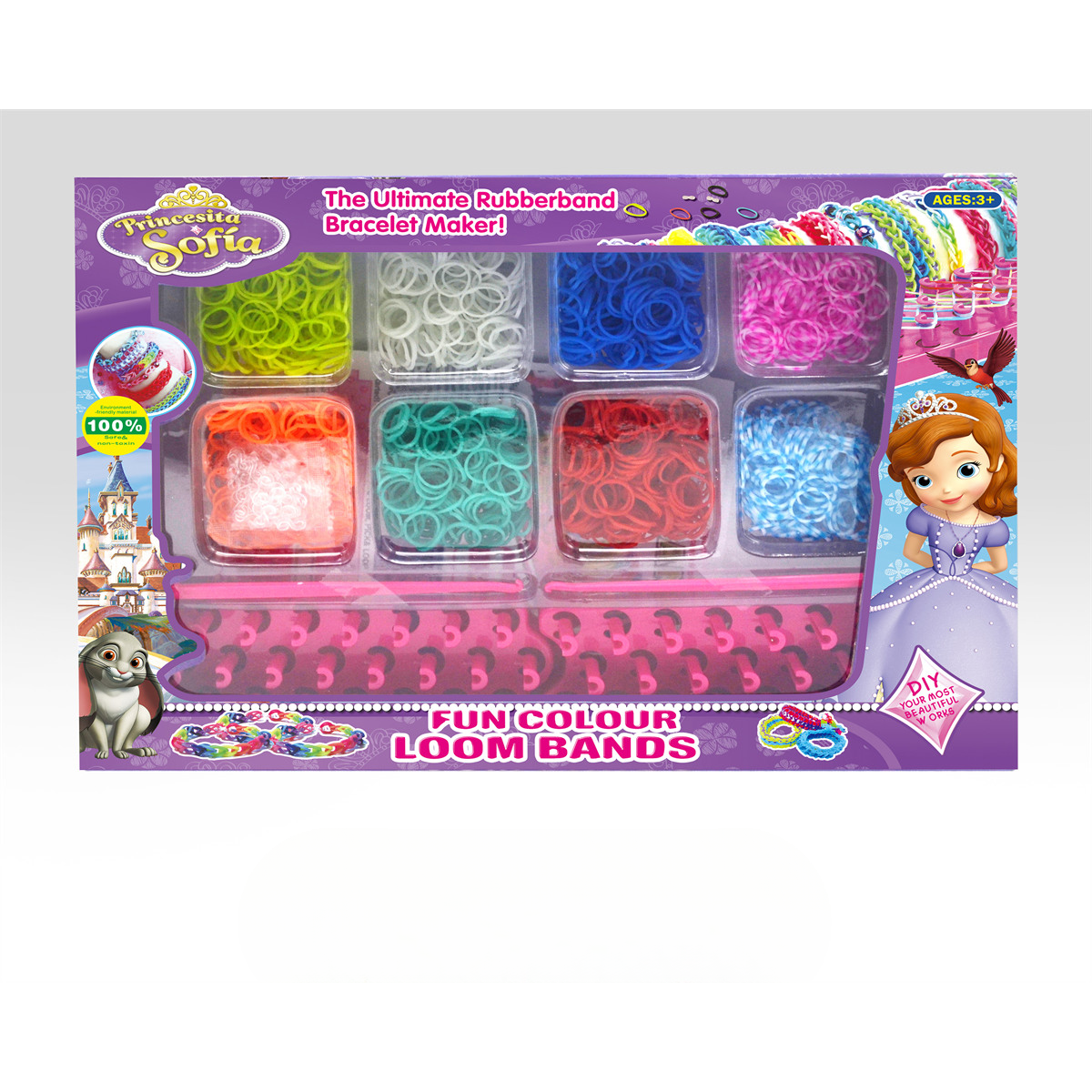 Princesita Sofia Loombands | Rubber Loombands Bracelet Making DIY Kit