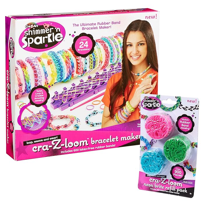 Crazy Art | Shimmer Sparkle Bracelet | Loombands Bracelet Making Kit