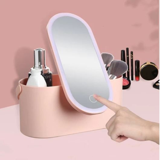 MAKEUP BOX WITH LED MIRROR