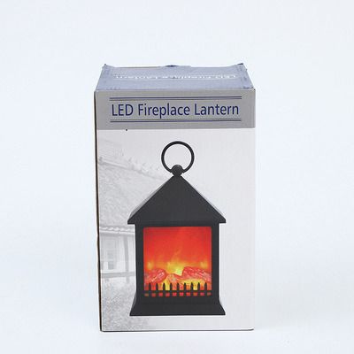 Fireplace Lantern  Super Bright LEDs 6 Hours Timer Battery Operated, Plastic Hanging Sitting Decoration Indoor & Outdoor Use LED Fireplace Lamp