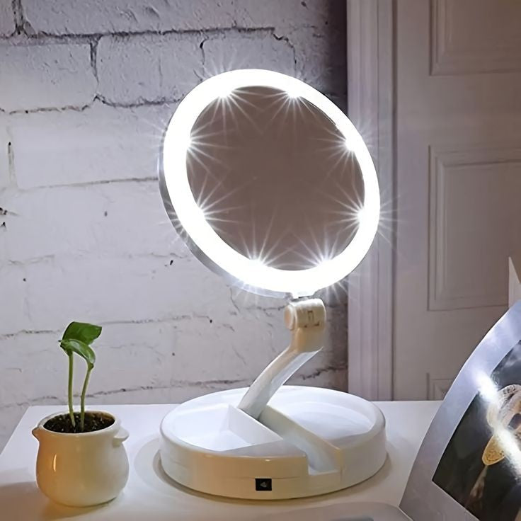 MAGNIFYING TABLE TOP LED MIRROR