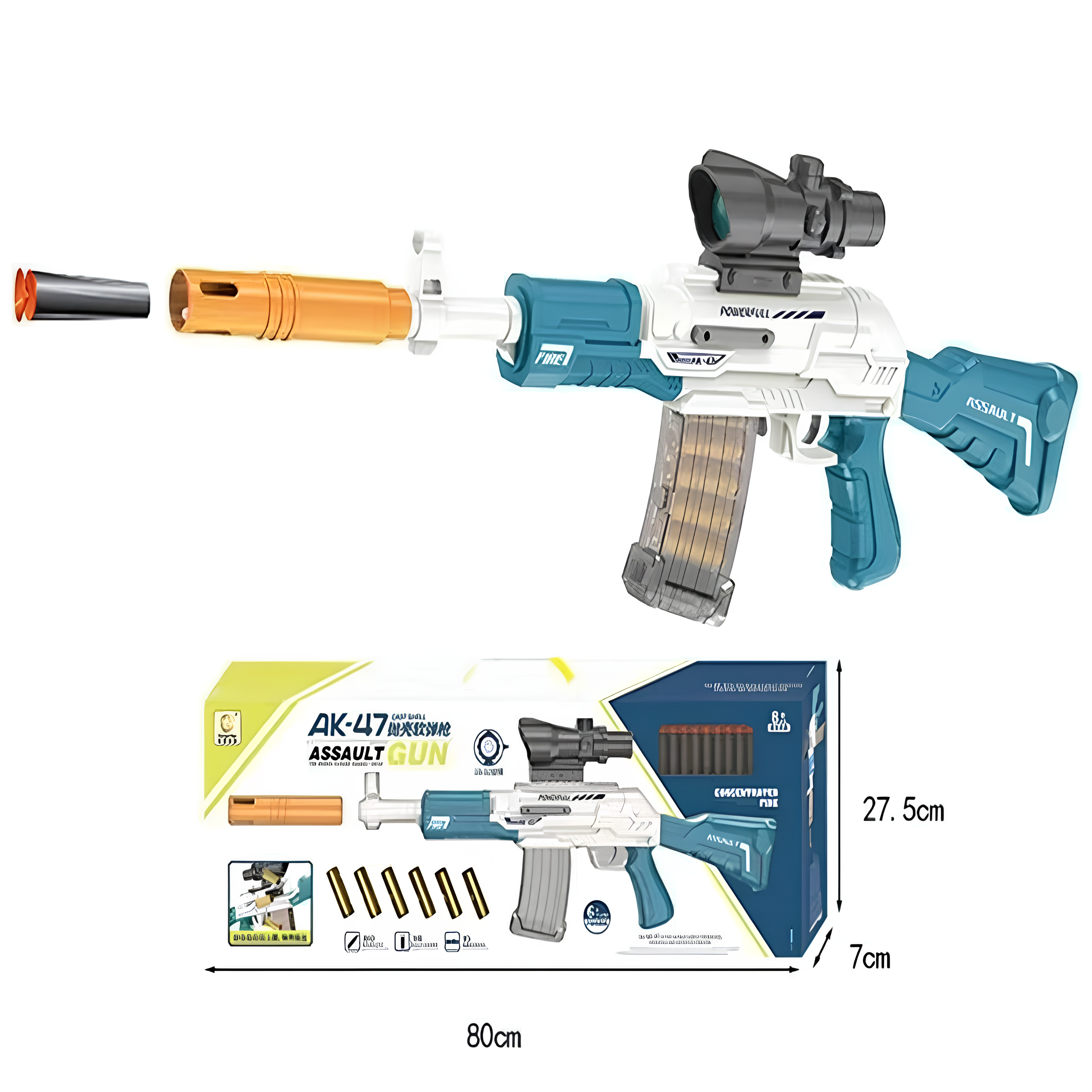 AK-47 CAST SHELL GUN FOR KIDS