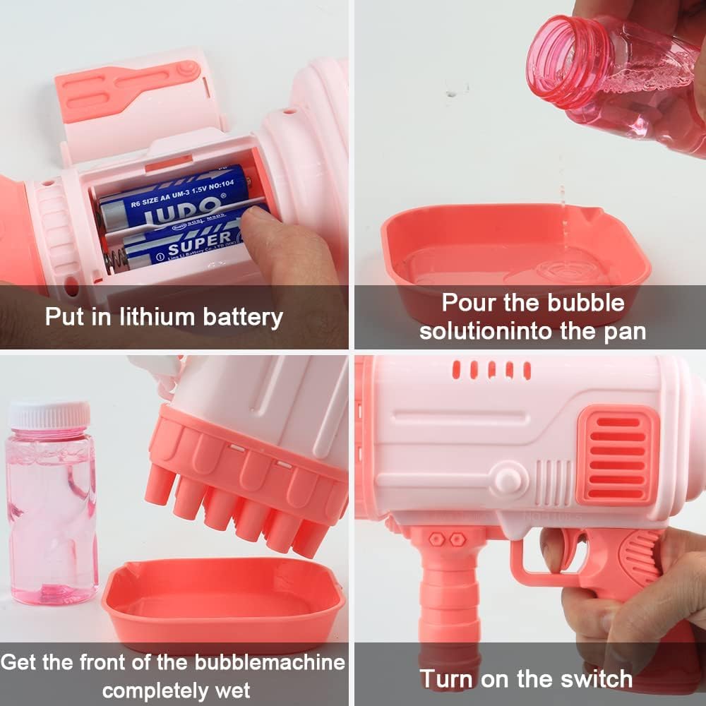 Rocket Launcher Soap Bubble Machine Gun | Bubble Spray Gun