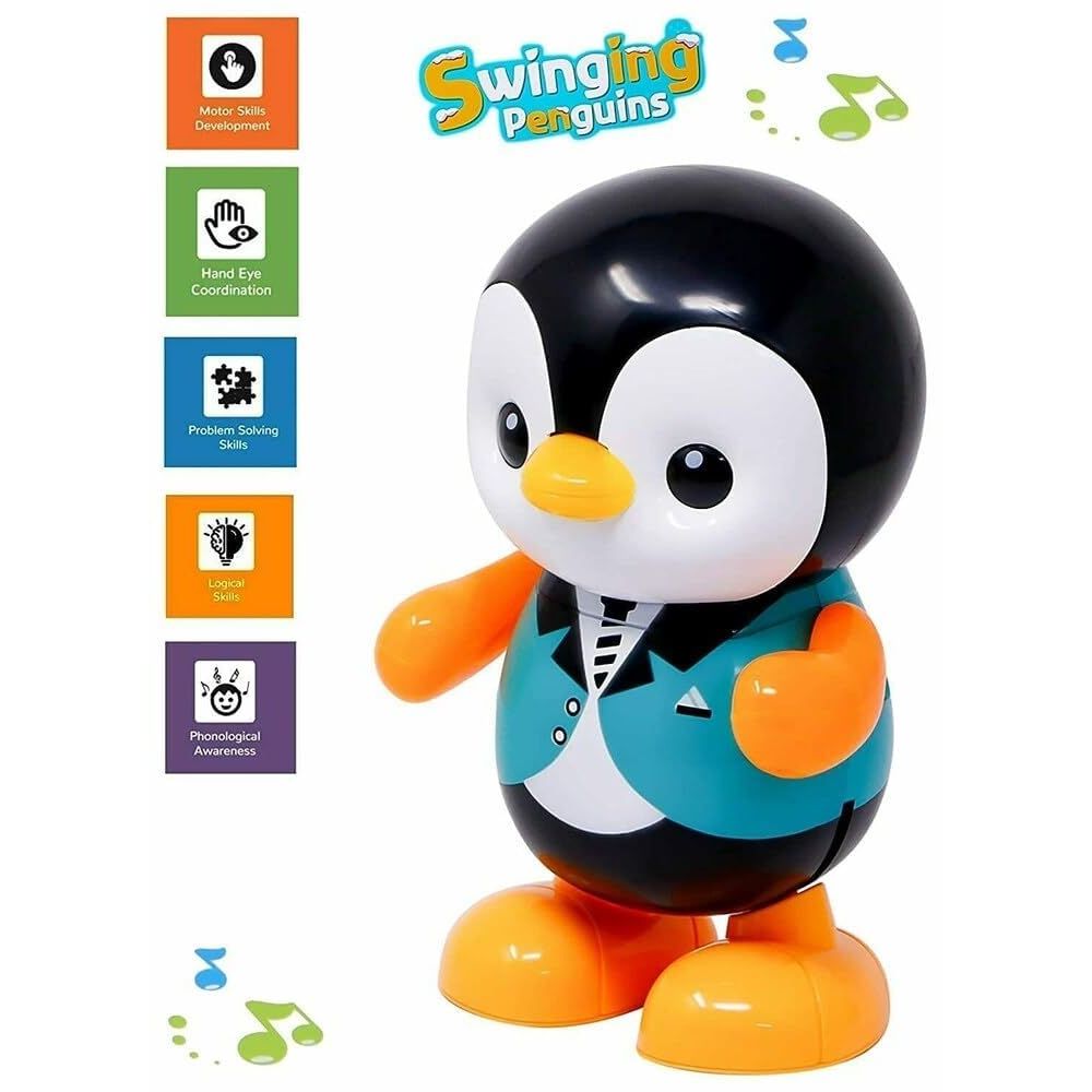 Swinging Penguin & Bear | Walking Animal Toy