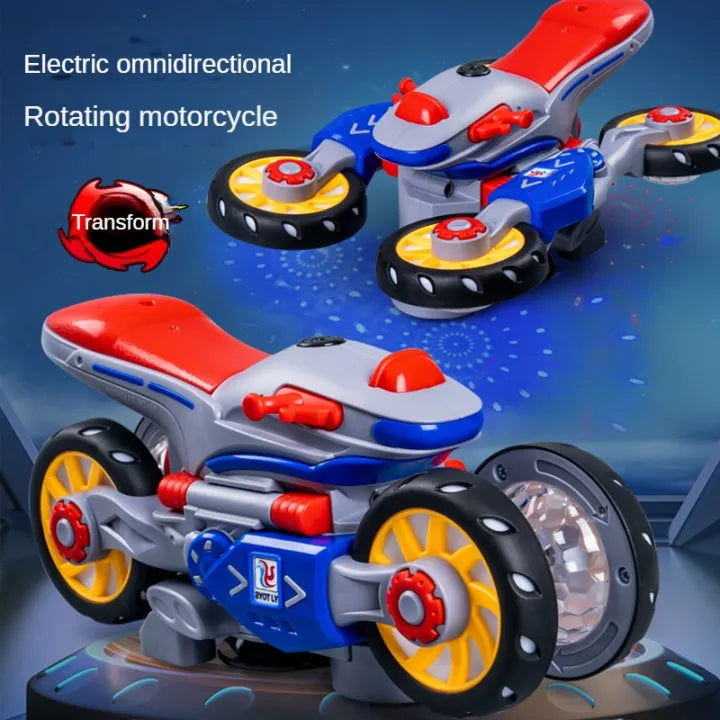 Stop Motor | 360 Rotate Motor Cycle with Lightning Effect