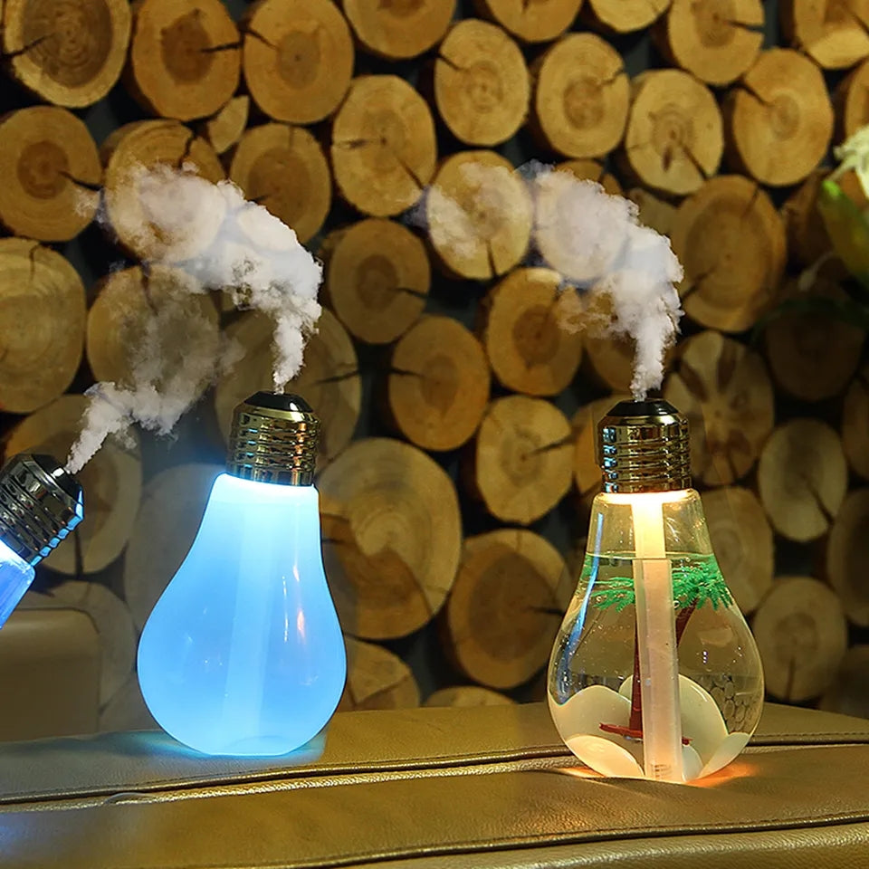 BULB HUMIDIFIER WITH COLORFULL NIGH LIGHT