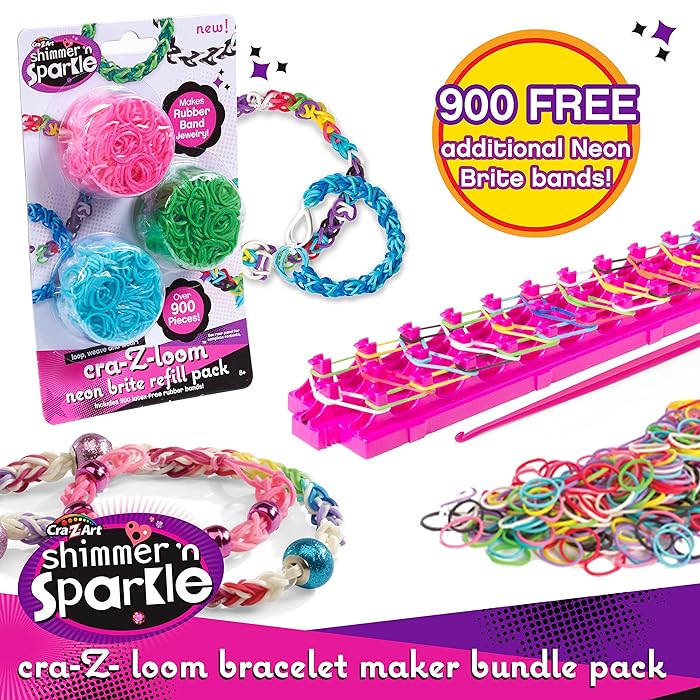 Crazy Art | Shimmer Sparkle Bracelet | Loombands Bracelet Making Kit