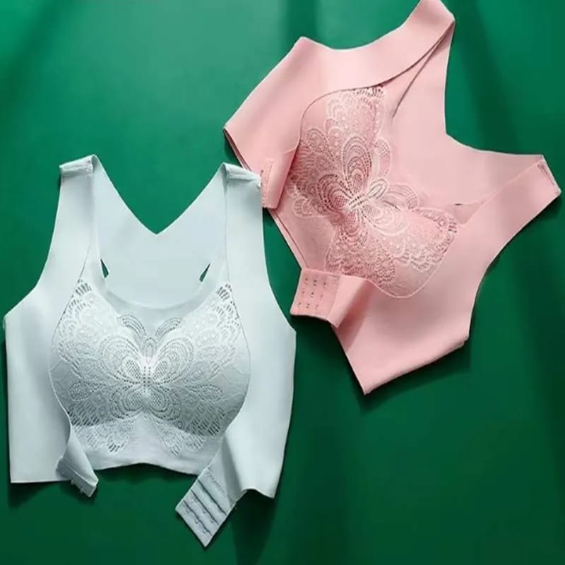 Elegance Home 3D High Quality Too Soft & Comfortable Push Up Removable Padded full Back Support Sports Bra butterfly wings