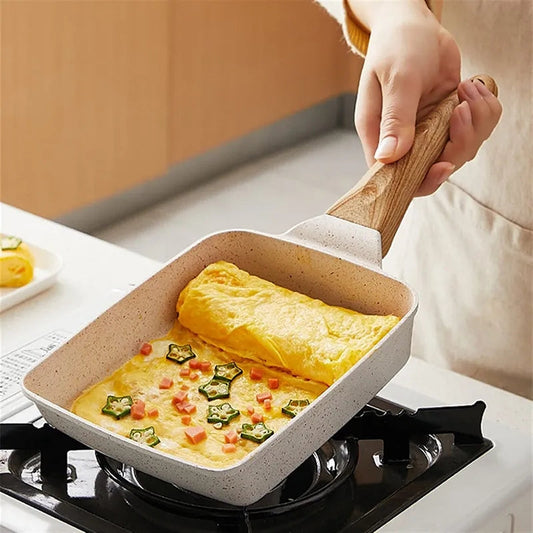 NON STICK MARBLE COATING RECTANGLE FRYING PAN