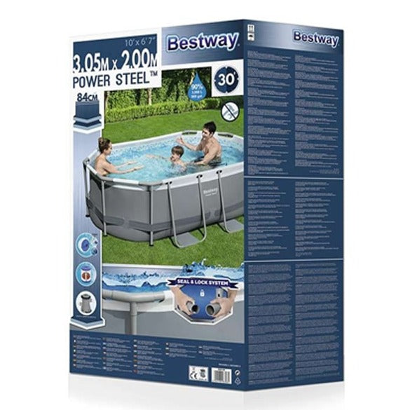 BESTWAY Power Steel Oval Pool Above Ground 10ft x 6ft 7in x 33in