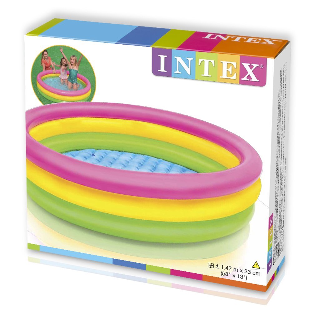 INTEX Inflatable Three Ring Splashing Pool For Children 58in x 13in