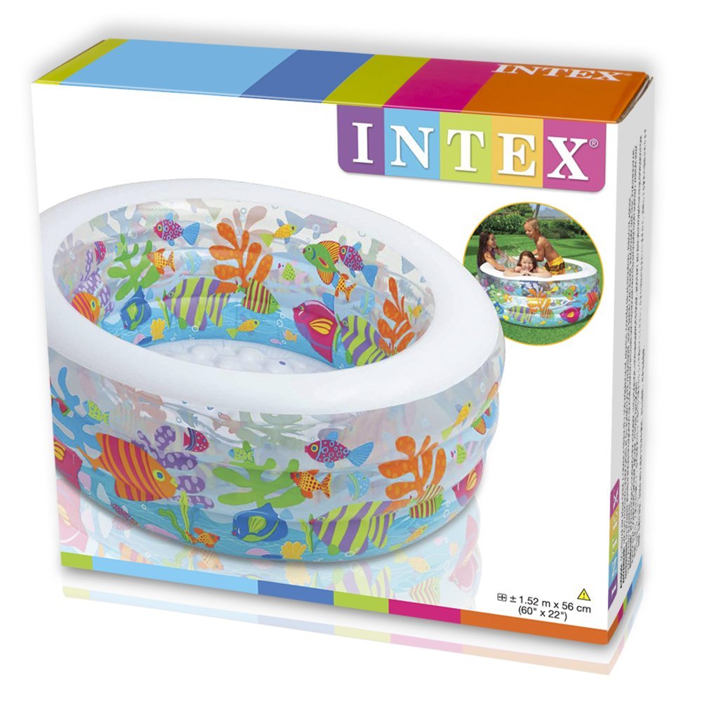 INTEX Little Aquarium Round Pool For Kids 60in x 22in