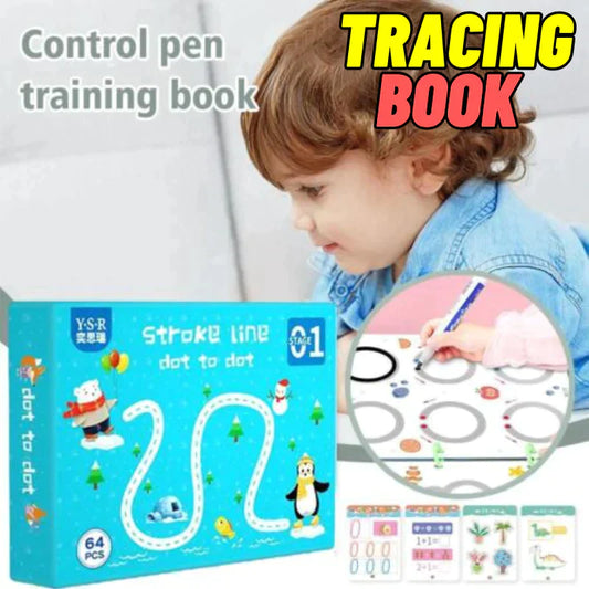 KIDS 64 PAGES REUSABLE TRACING BOOK