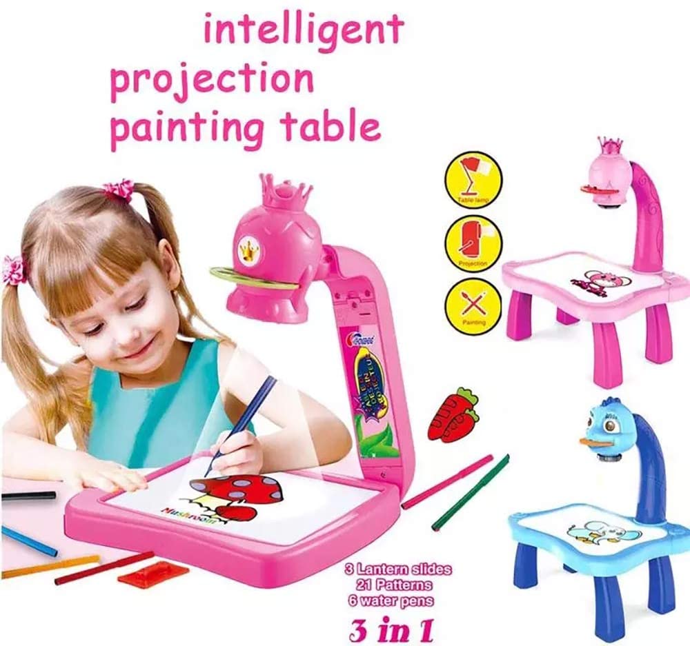 Drawing Projector Table for Kids - Trace and Draw Projector Toy with Light & Music