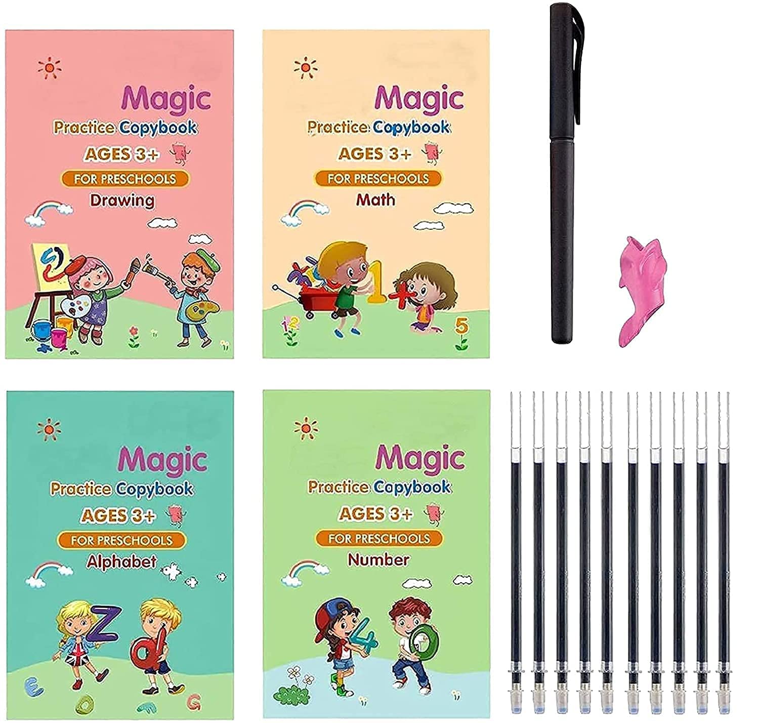 PACK OF 4 SANK MAGIC REUSABLE BOOKS