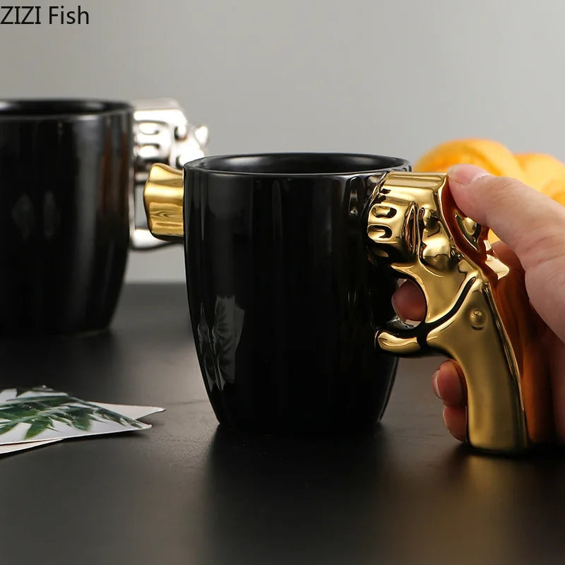 REVOLVER SHAPE CERAMIC CUP