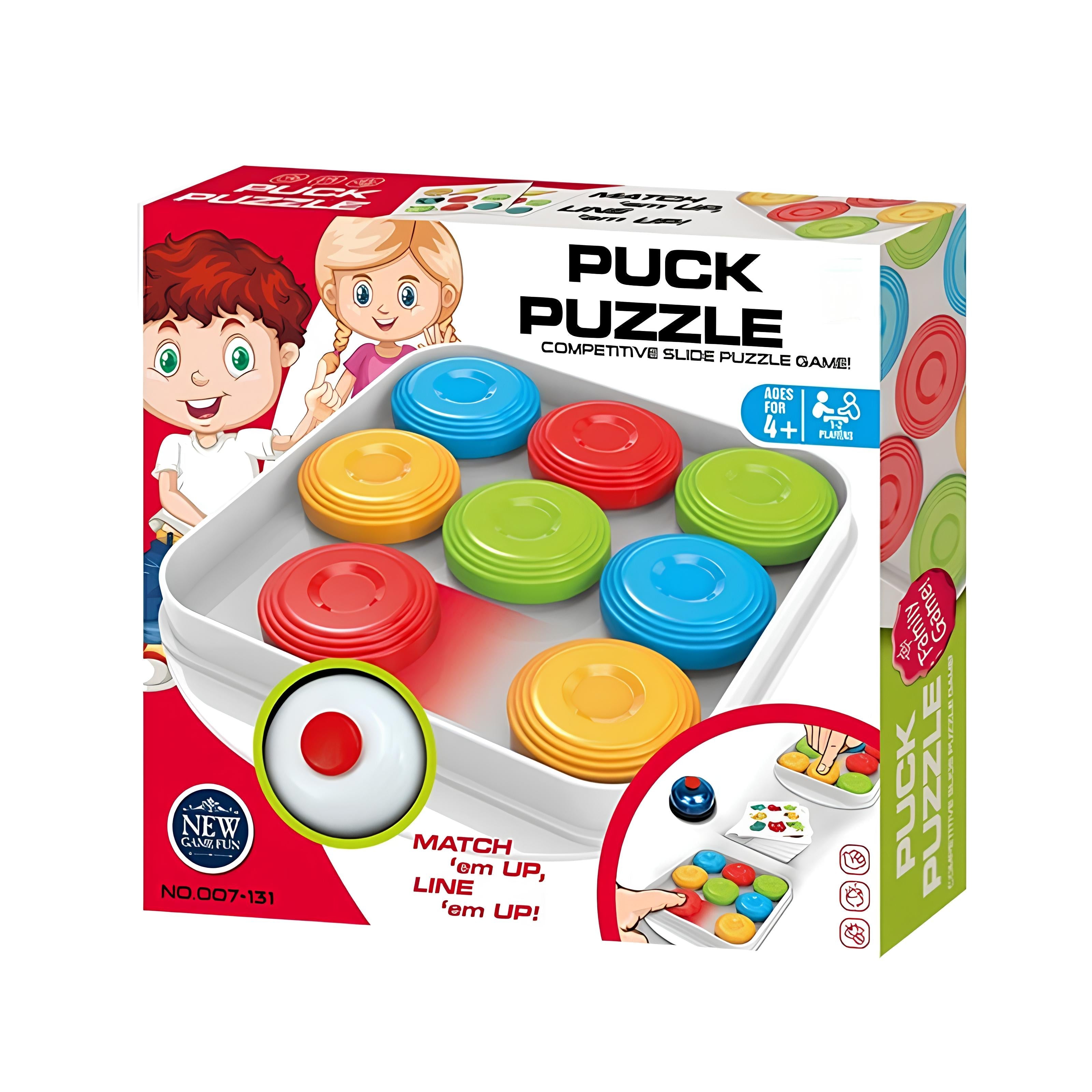 Puck Puzzle | Two Player Game | Competitive Slide Puzzle Game