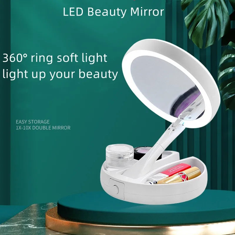 MAGNIFYING TABLE TOP LED MIRROR