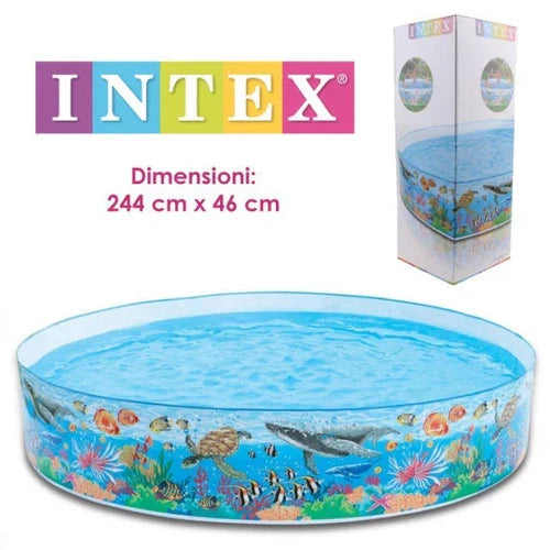 INTEX Oral Reef Snapset Paddling Pool For Children 8ft x 15in