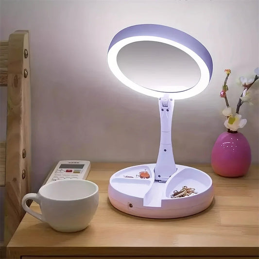 MAGNIFYING TABLE TOP LED MIRROR