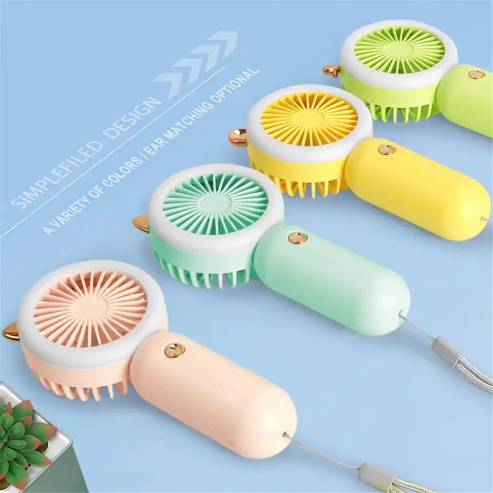 2IN1 CUTE MINI FAN + LED LIGHT