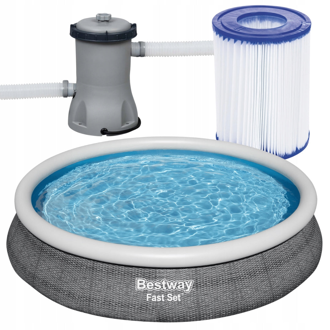 BESTWAY Round Ring Fast Set Swimming Pool 15ft x 33in