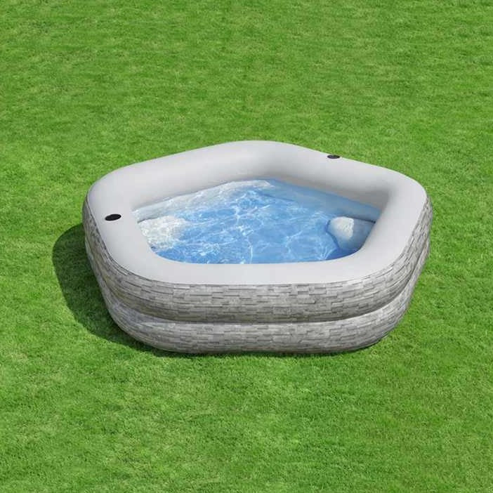 BESTWAY TruPrint Stone Family Swimming Pool 7ft x 6ft 9in x 21in