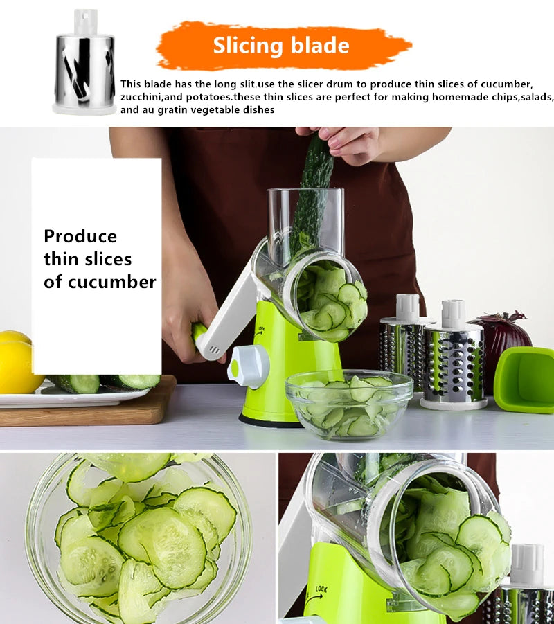 Elegance™ 3in1 Multifunctional Roller Vegetable Cutter