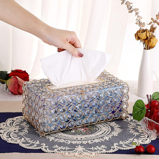 Endless Round Beads Luxury Tissue Box Container