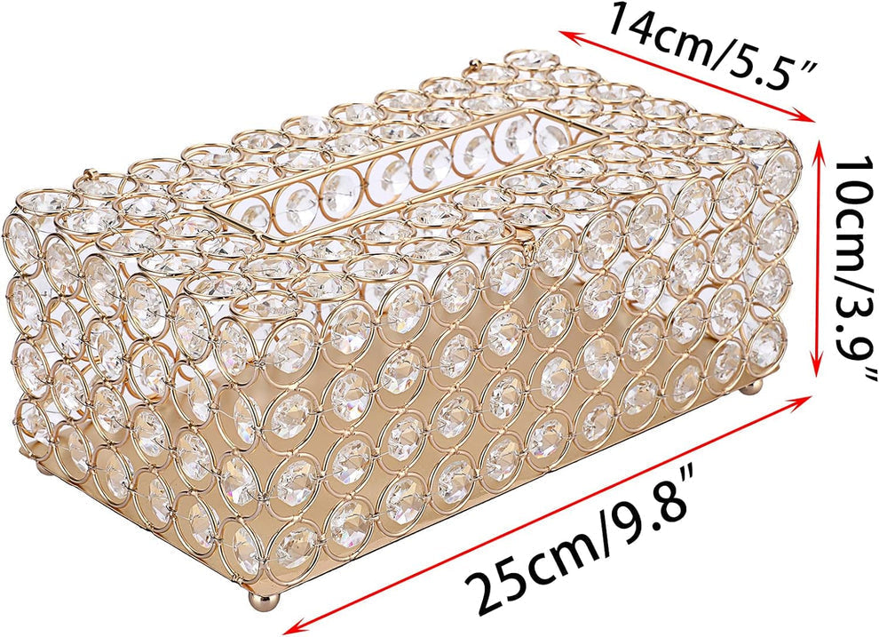 Endless Round Beads Luxury Tissue Box Container