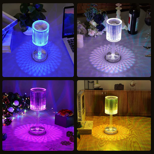 Crystal Rechargeable Colour Changing Lamp