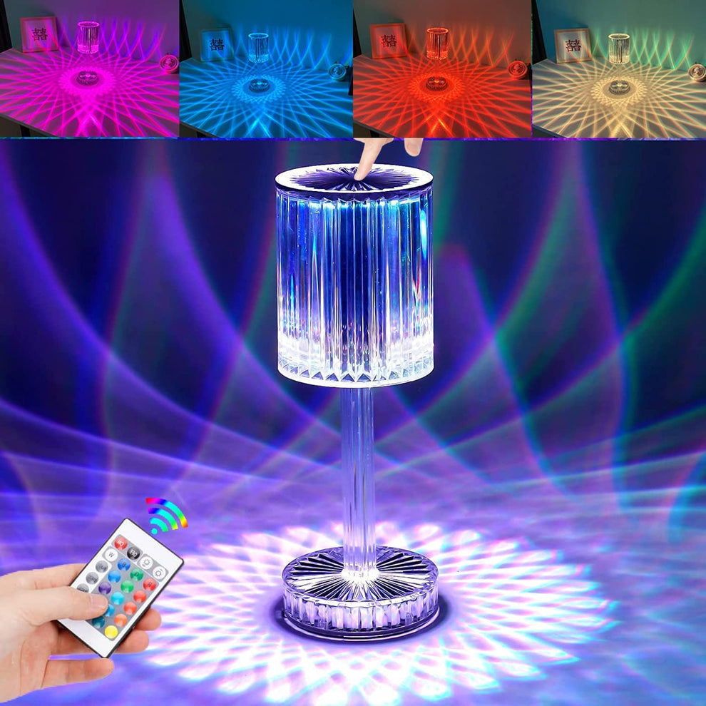 Crystal Rechargeable Colour Changing Lamp