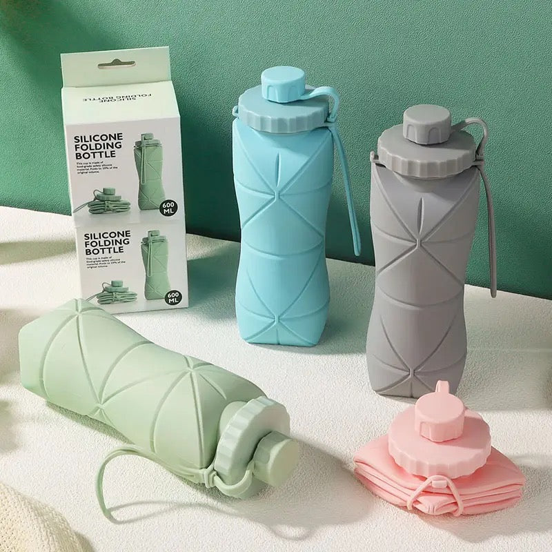 SILICONE FOLDABLE WATER BOTTLE 600ML