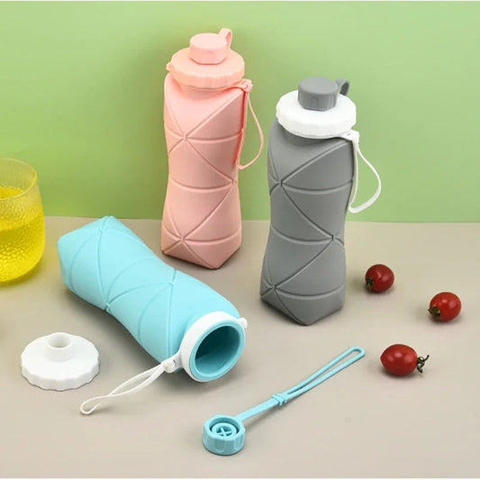 SILICONE FOLDABLE WATER BOTTLE 600ML