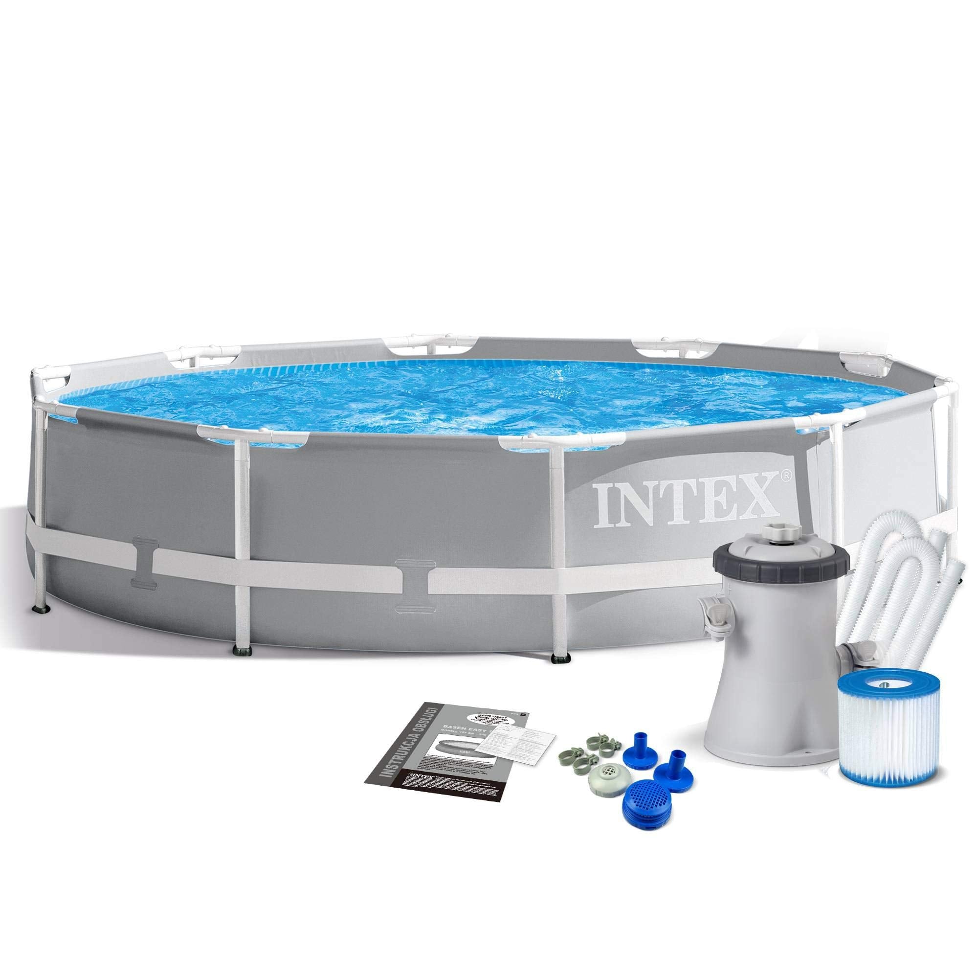 INTEX Prism Frame Pool With Filter Pump For Kids 10ft x 30in