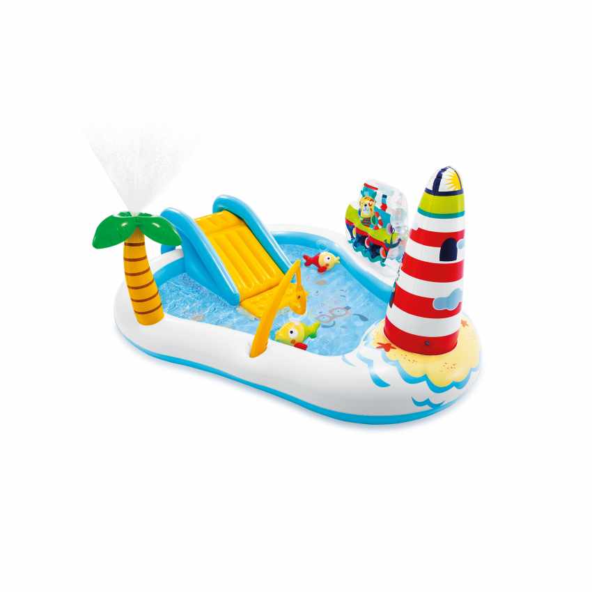 INTEX Fishing Fun Pool For Kids 7ft 2in x 6ft 2in x 3ft 3in