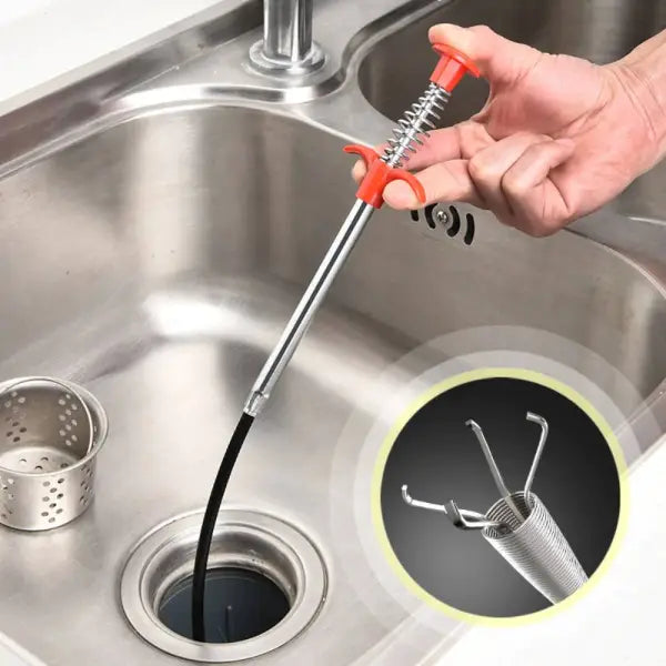 Metal Flexible Wire Brush Hand Sink Cleaning Hook (Pack of 2)