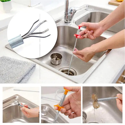 Metal Flexible Wire Brush Hand Sink Cleaning Hook (Pack of 2)