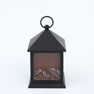 Fireplace Lantern  Super Bright LEDs 6 Hours Timer Battery Operated, Plastic Hanging Sitting Decoration Indoor & Outdoor Use LED Fireplace Lamp