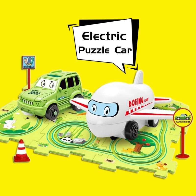 KIDS PUZZLE ELECTRIC TRACK TOY SET 13 PIECES JIGSAW