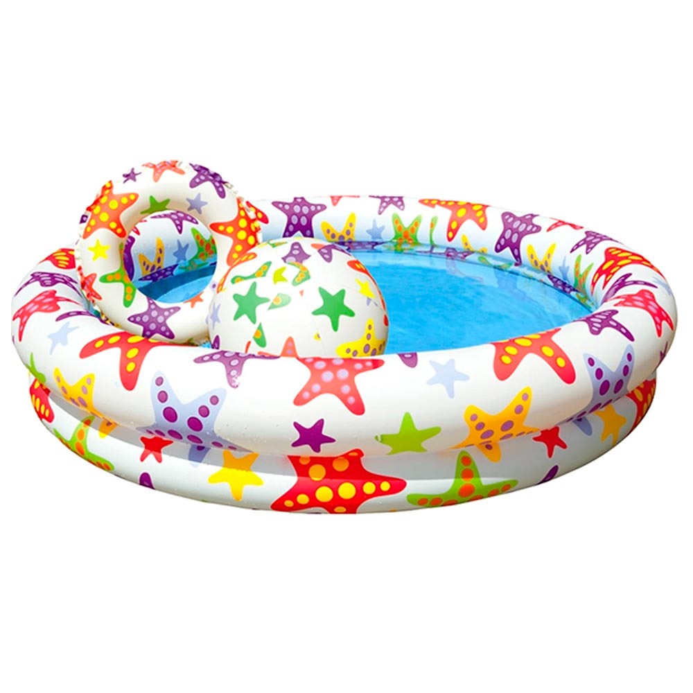 INTEX Pool Set With Matching Ball And Ring 40in x 10in