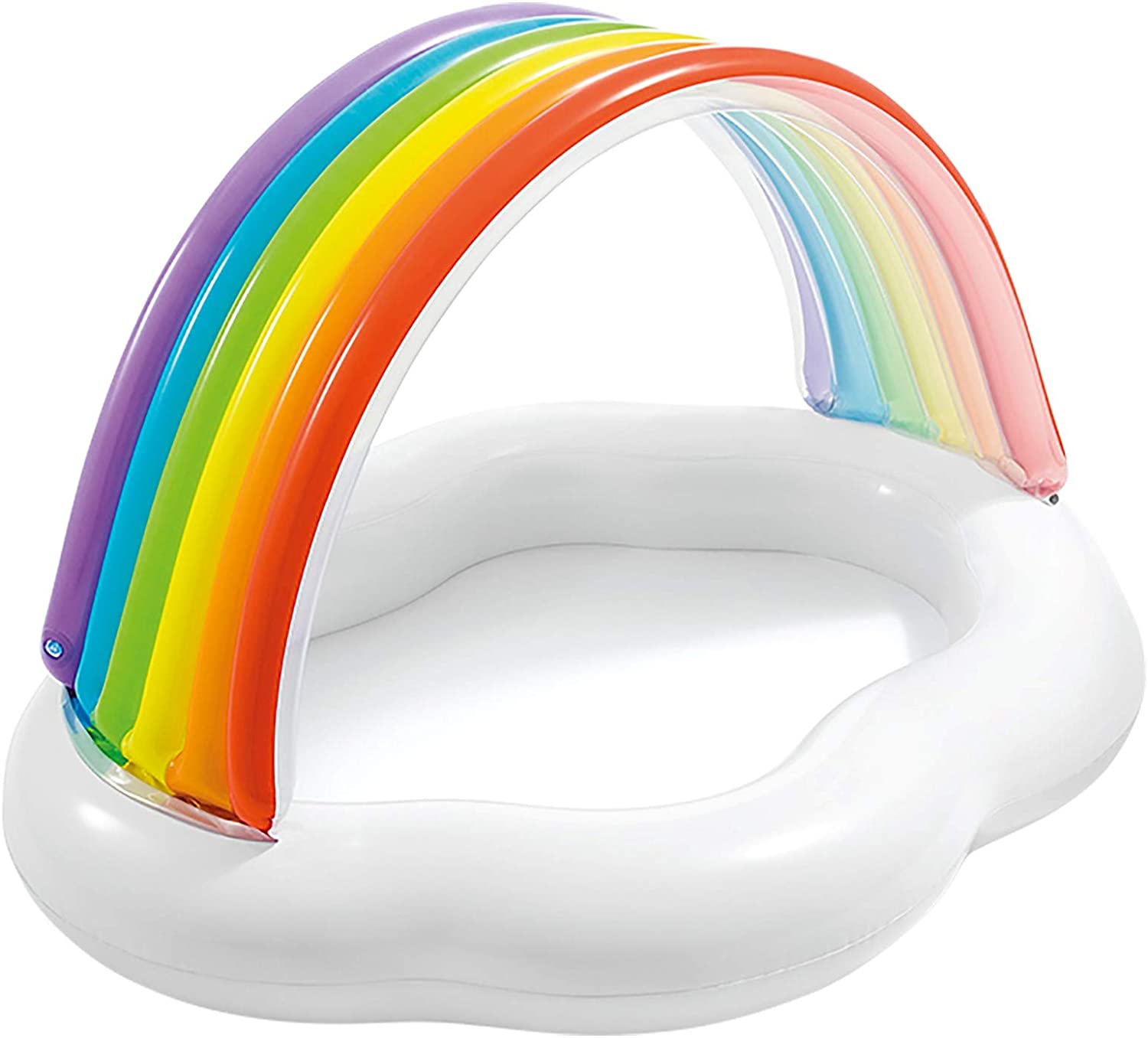 INTEX Inflatable Rainbow Canopy Pool For Babies 56in x 47in x 35in