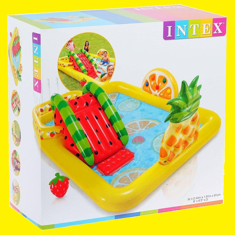 INTEX Fun Fruity Pool Centre For Kids 8ft x 6.2ft x 2.9ft